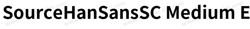 SourceHanSansSC Medium EurostileLT字体转换